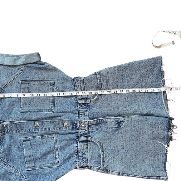 Zara Women's Denim Jumpsuit/ Romper- Size Medium - Picture 15 of 16